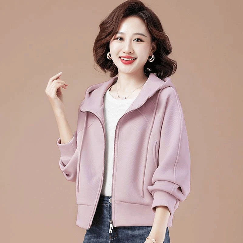 短款开衫卫衣女连帽外套2025春秋新款时尚休闲百搭洋气减龄上衣