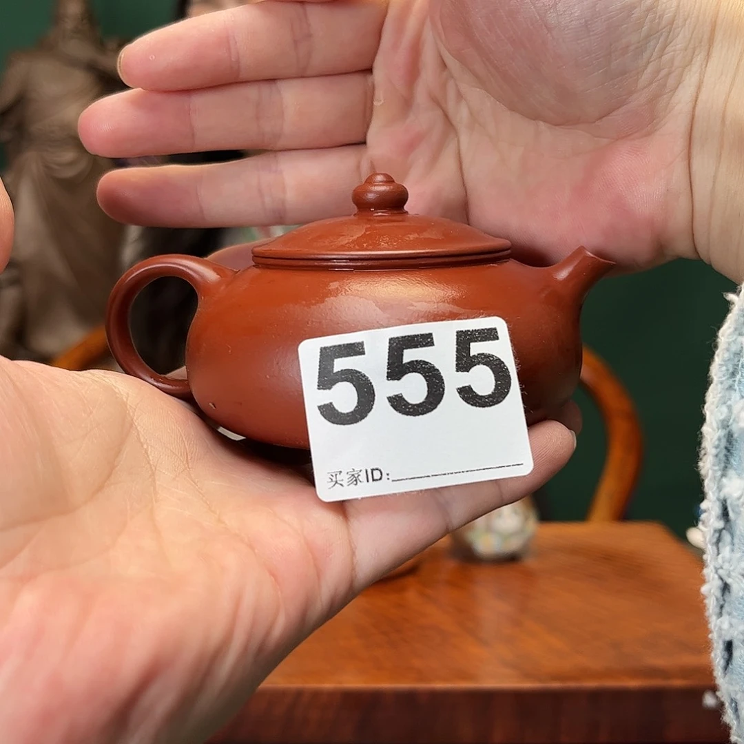 紫砂茶宠朱泥寒江555