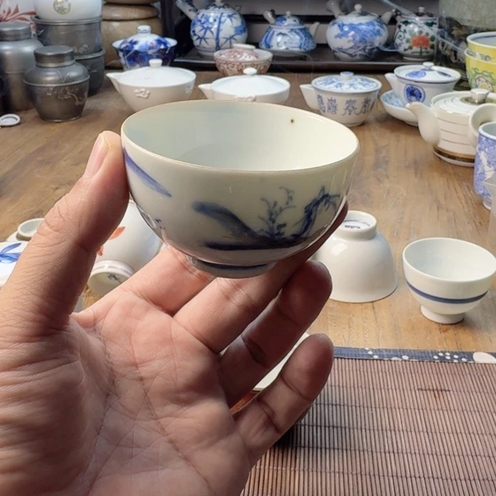 青花瓷器杯子茶具