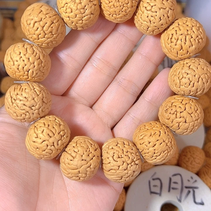 真***财手串桃核肥齐大肌肉桃核手串