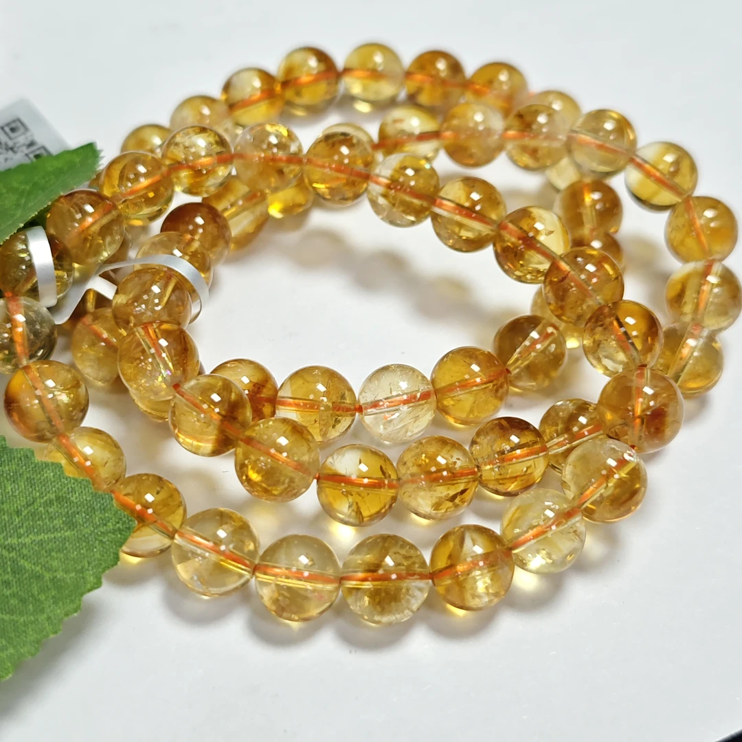 【书记甄选】天然暴力黄黄水晶单圈手链 多样性发一件 约9mm 6237CK