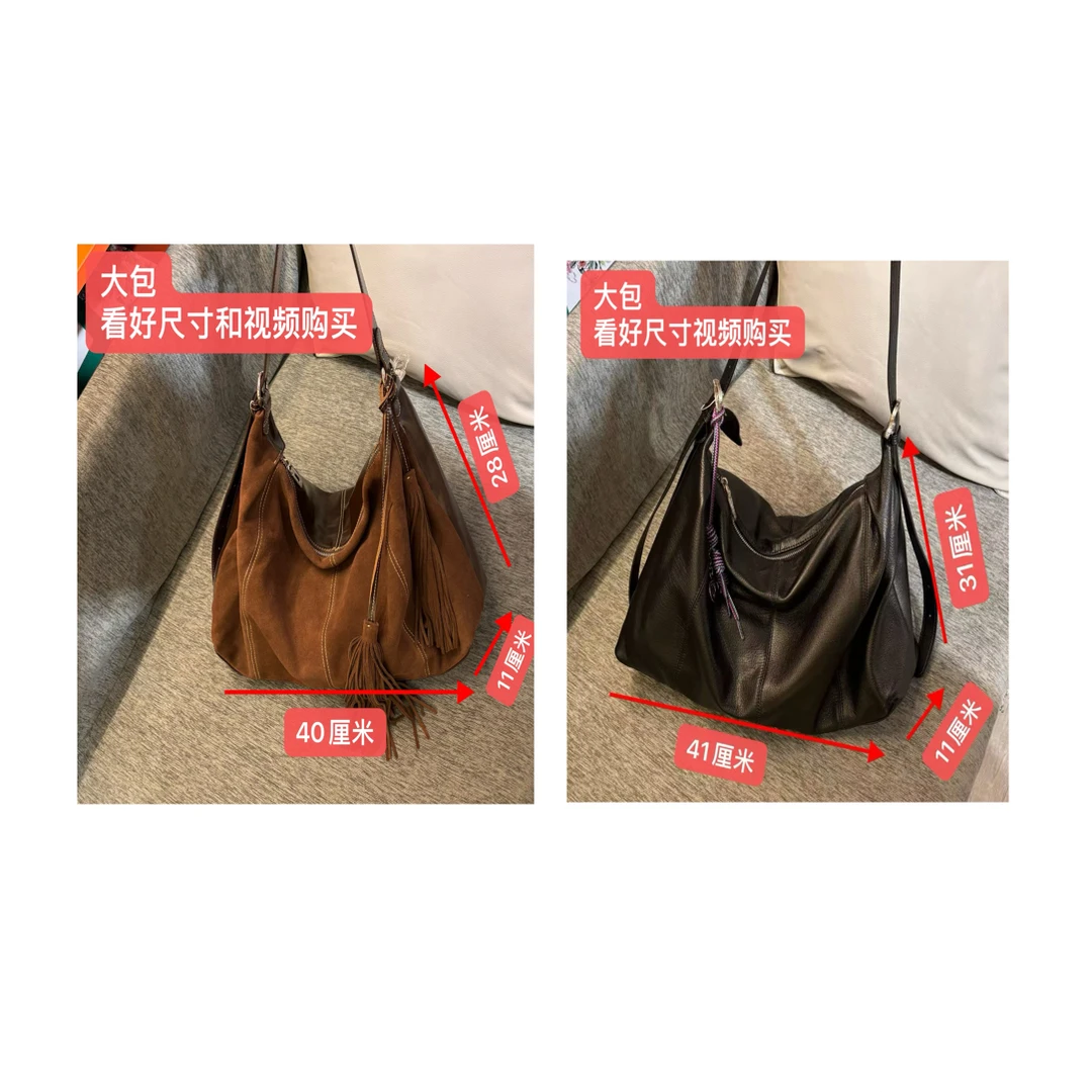 秋冬新反绒皮包包大容量单肩斜挎包