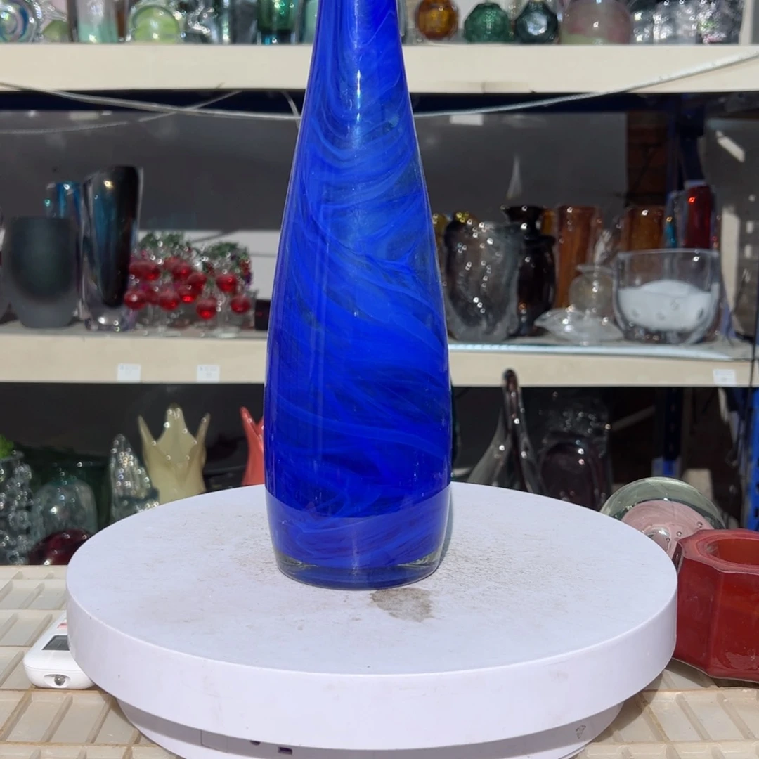 弘扬琉璃花器微瑕高度34