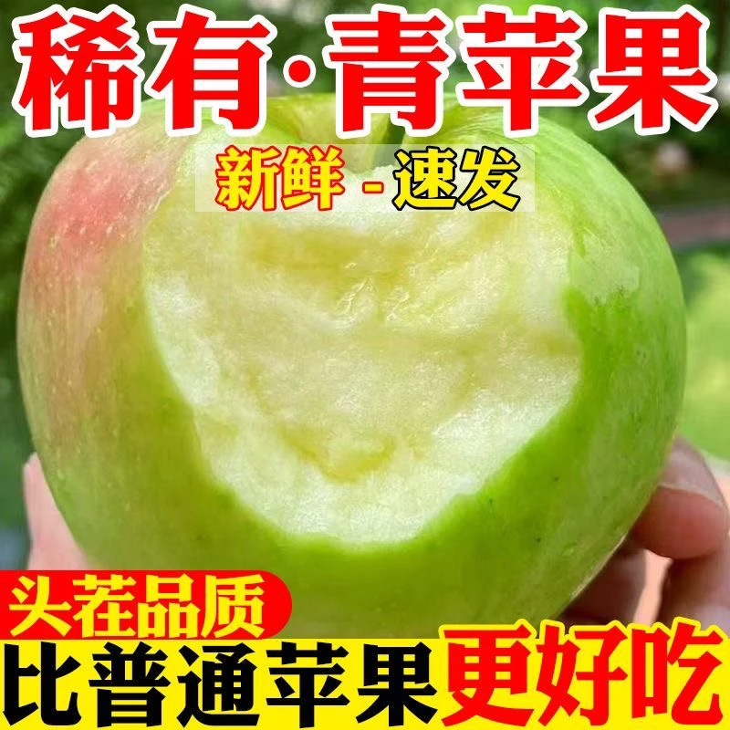 河南华硕青苹果水果时令整箱孕妇水果甜脆青红苹果果园直发