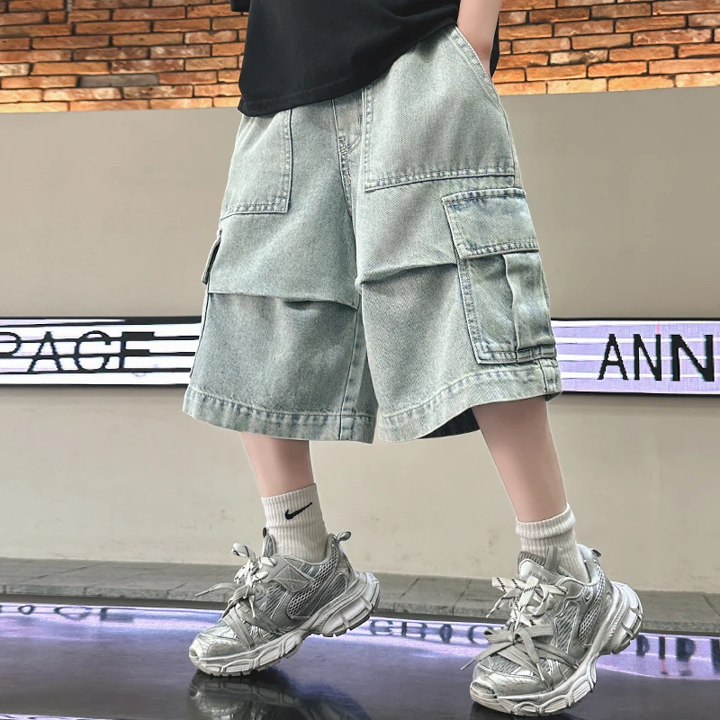 童装男童短裤夏装2025新款男孩夏季裤子儿童薄款休闲牛仔中大童潮