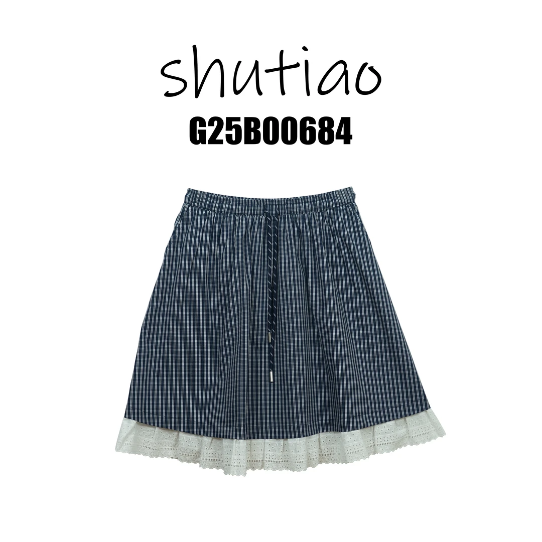 【SHUTIAO】2025春夏：新款小众设计款短裙G25B00684