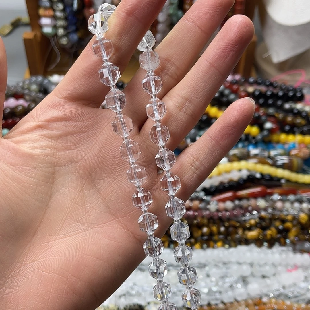 玛瑙/玉髓未镶嵌珠宝半成品卡10白水橄榄切一条