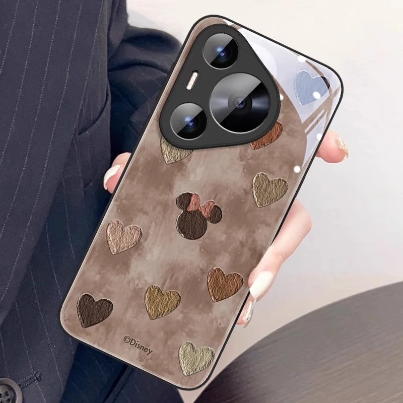 爱心米妮适用华为pura80pro手机壳新款70简约60卡通防摔款全包