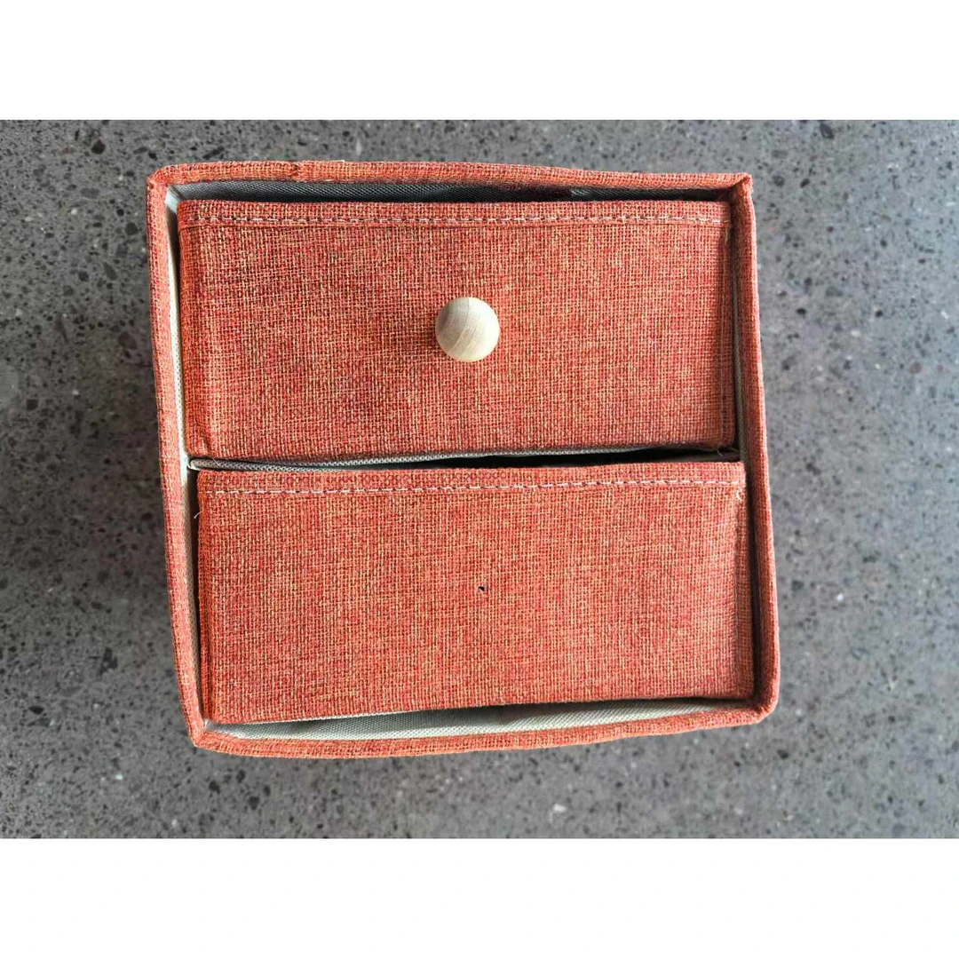 二格分层收纳箱21*21*21cm