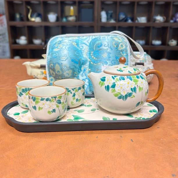 C906一壶三杯旅行茶具带茶盘