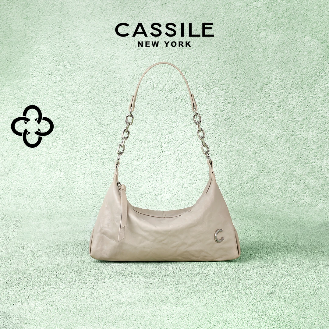 腋下链条包植鞣头层牛皮单肩包2025新款法式高级感女包包