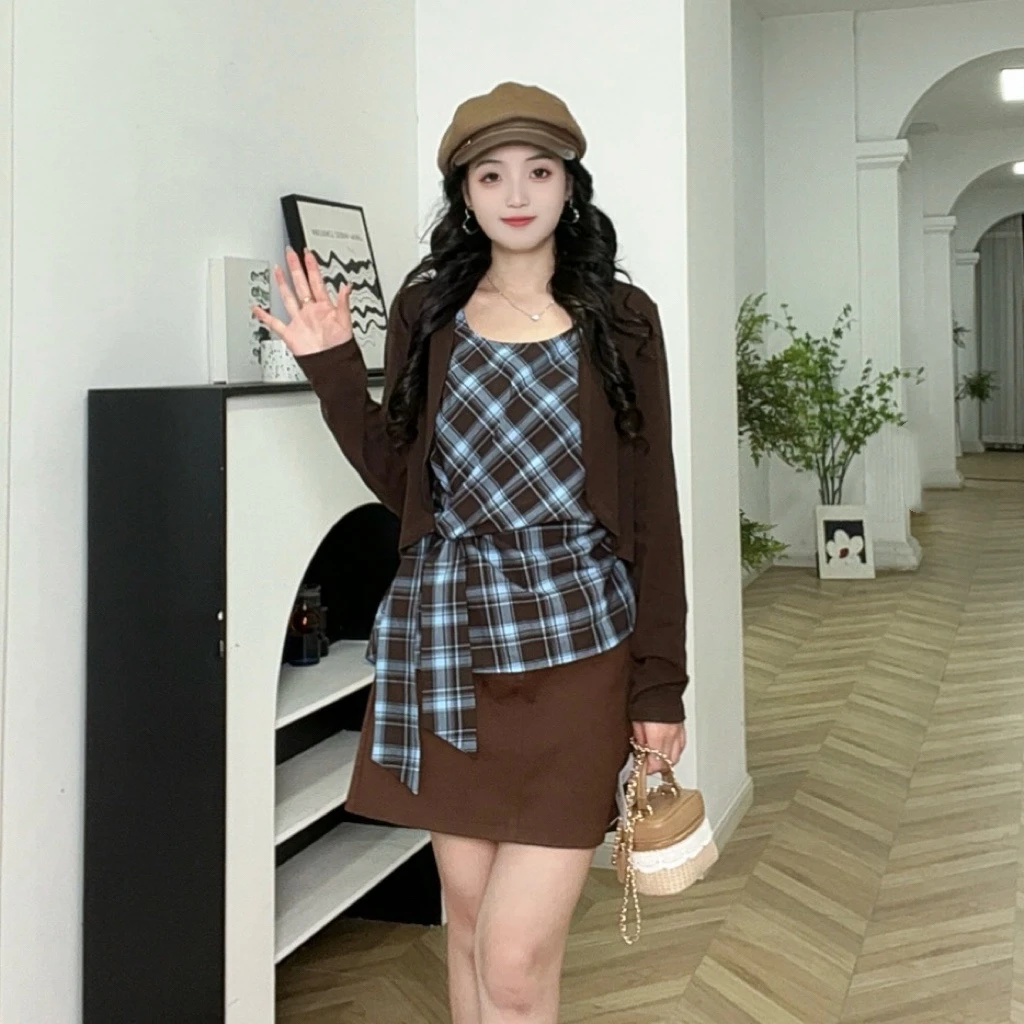 IEF/爱依服大码女装2025秋季新款法式温柔小女人气质通勤上衣套装