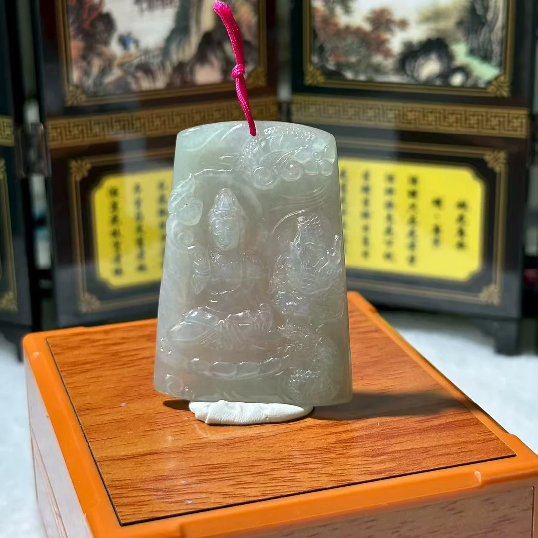 3398-天然翡翠-御龙观音