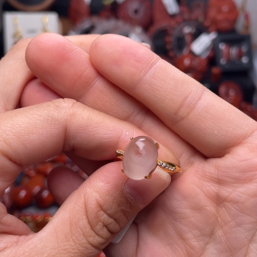 【闪购商品】银S925镶嵌高冰戒指南红玛瑙