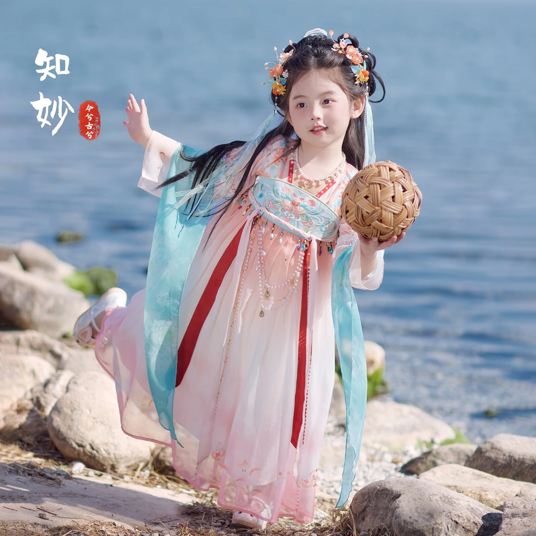 今兮古兮【知妙】女童古风春秋汉服儿童国风仙气可爱妙妙仙女裙古