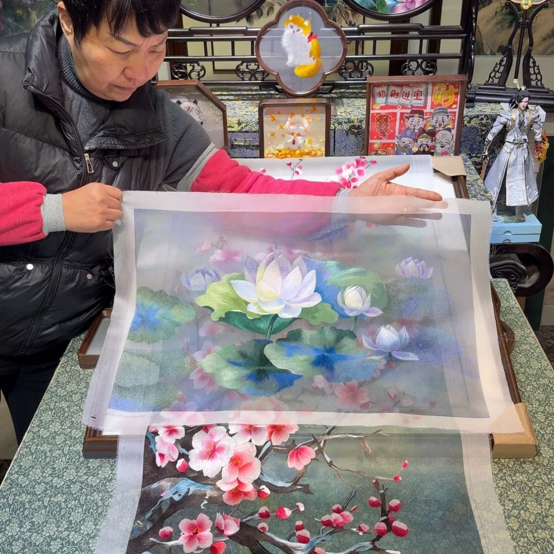 刺绣手工苏绣工艺单面绣片