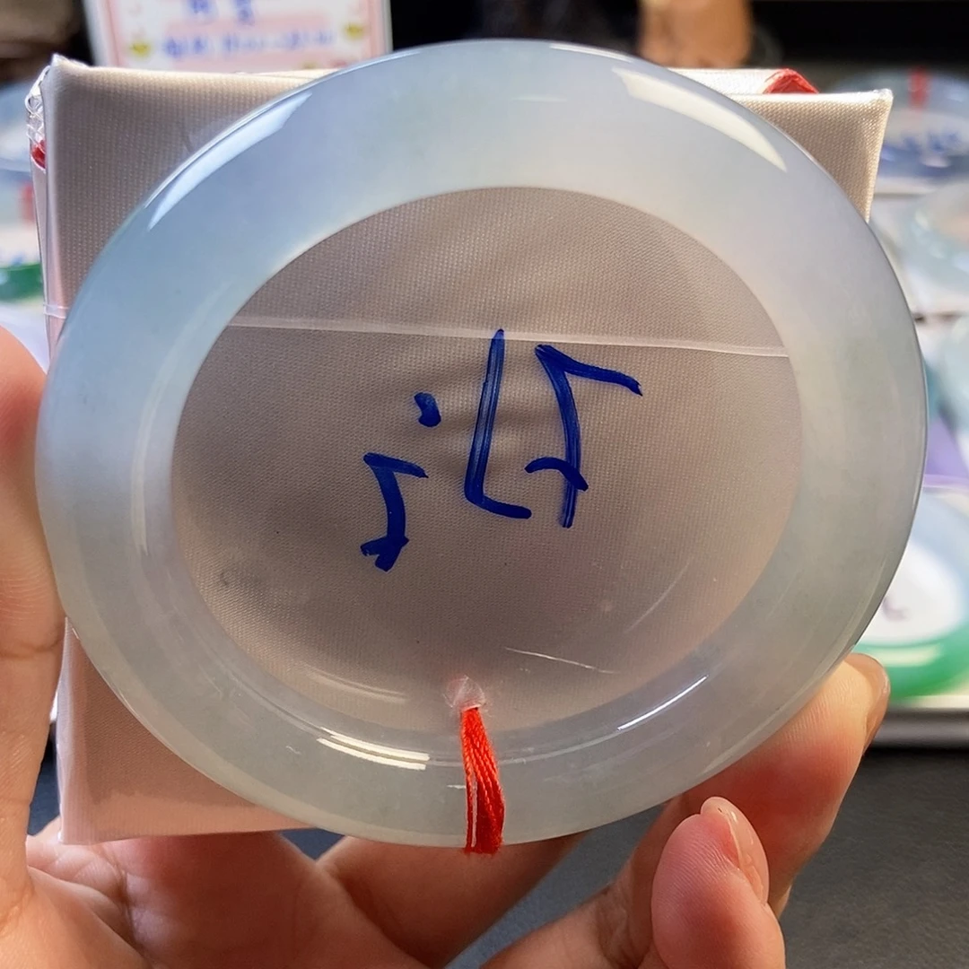 翡翠未镶嵌手镯6冰透圆条