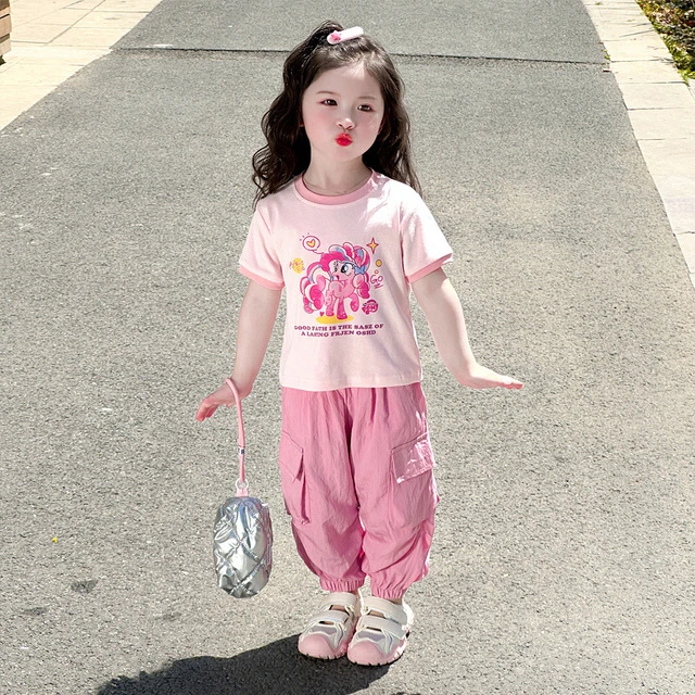 女童夏季套装2025新款小童夏天薄款儿童衣服女宝宝夏装短袖两件套