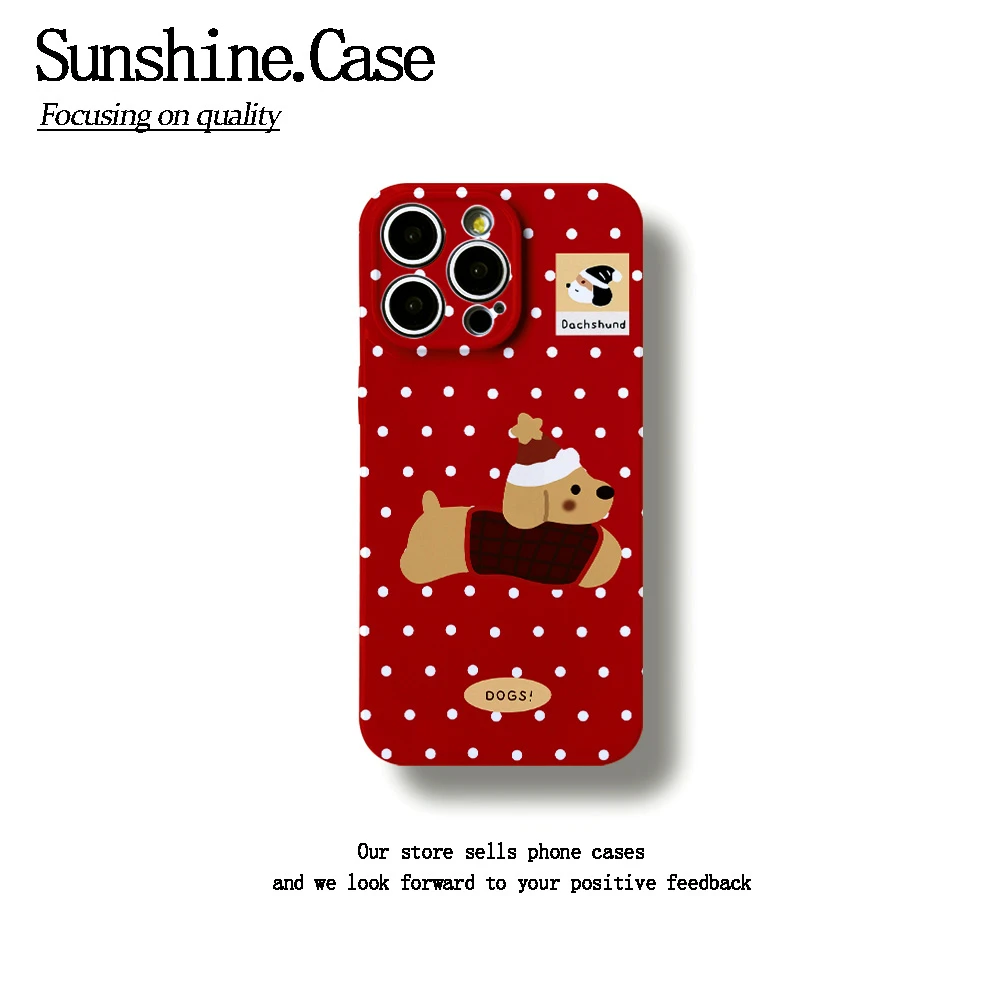 点点圣诞狗软壳适用苹果oppo华为vivo小米手机壳防摔创意ins全包