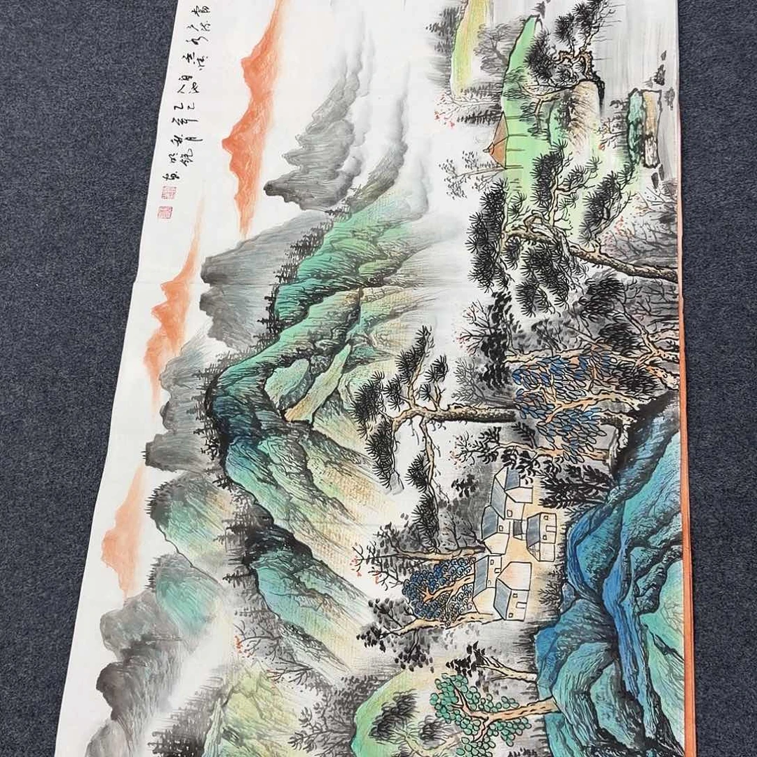 国画作品小姐姐放漏中