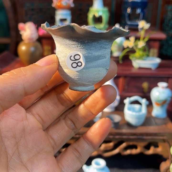 摆件微陶老王迷你花瓶