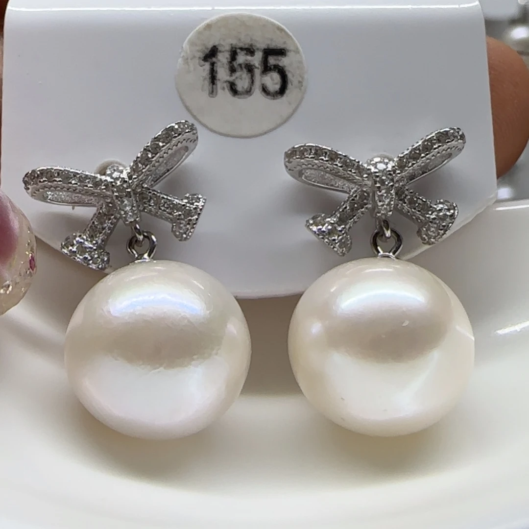 ໑***?银S925镶嵌耳饰淡水珍珠