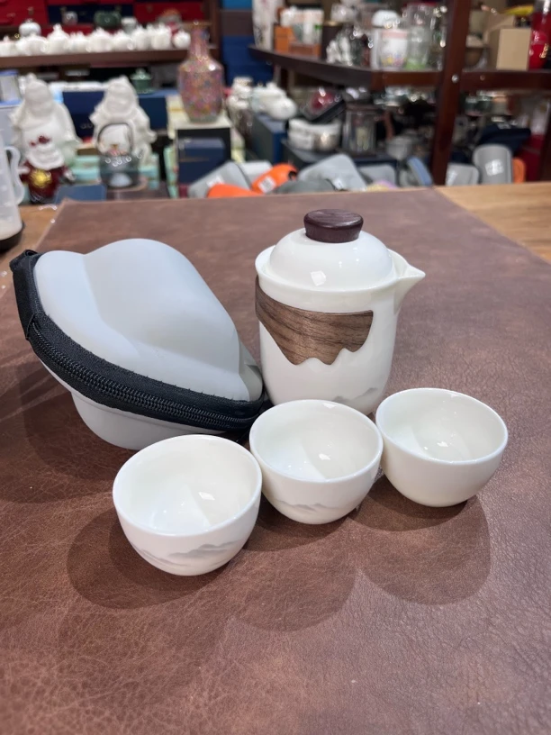 1153水墨风一壶三杯旅行茶具