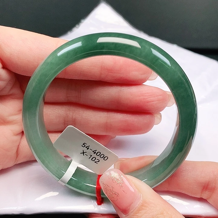 翡翠未镶嵌手镯缅甸天然A货翡翠 54