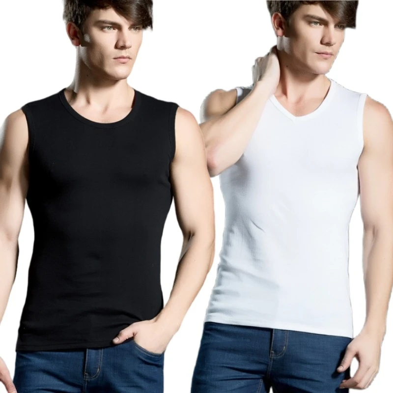 老年男装爸爸装【新店福利】男士男款背心无袖运动健身宽肩圆领透气