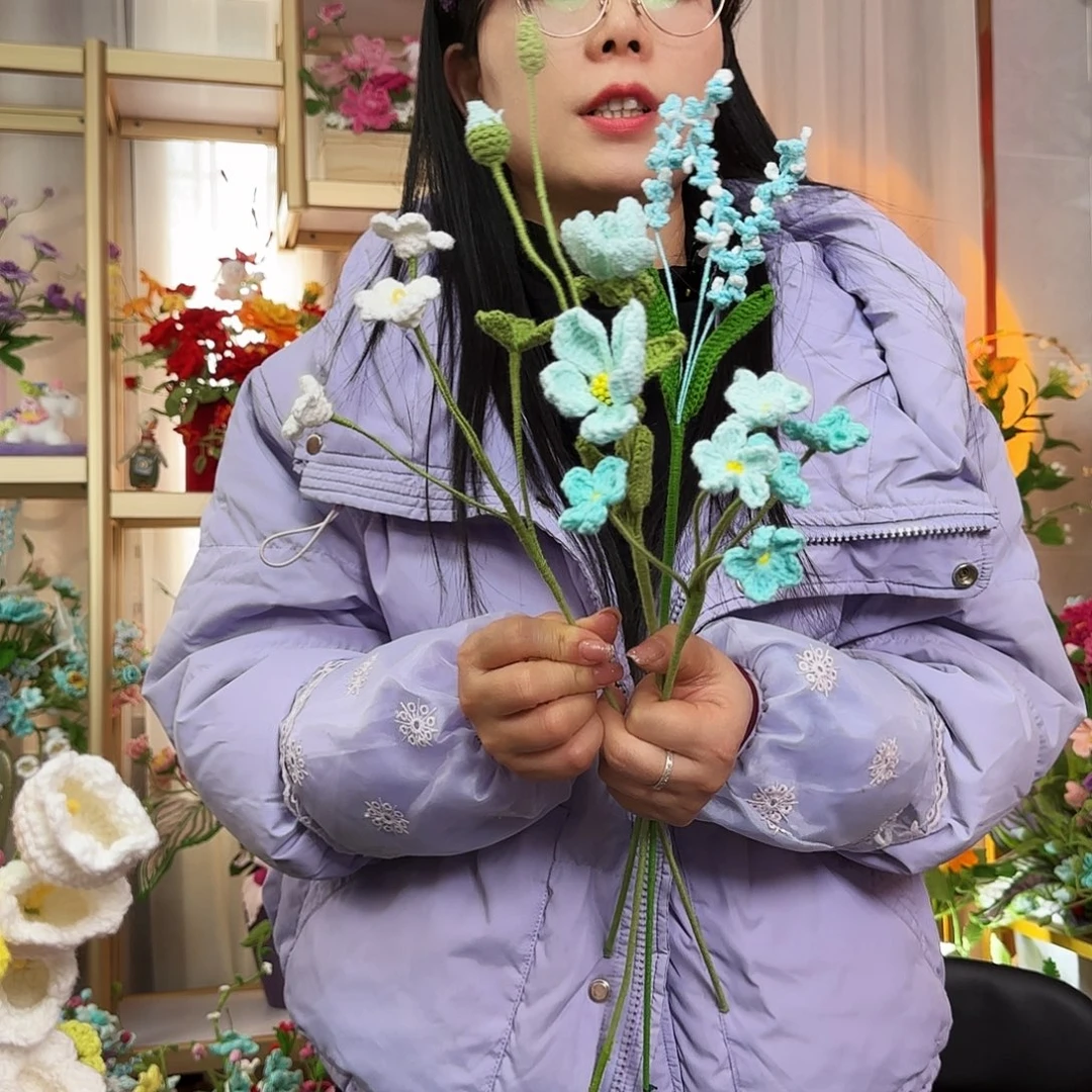 纯手工钩织钩织花束