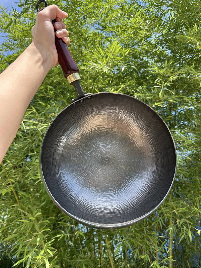 章丘手打（菊花）锤纹古法大肚锅炒锅不粘锅无涂层