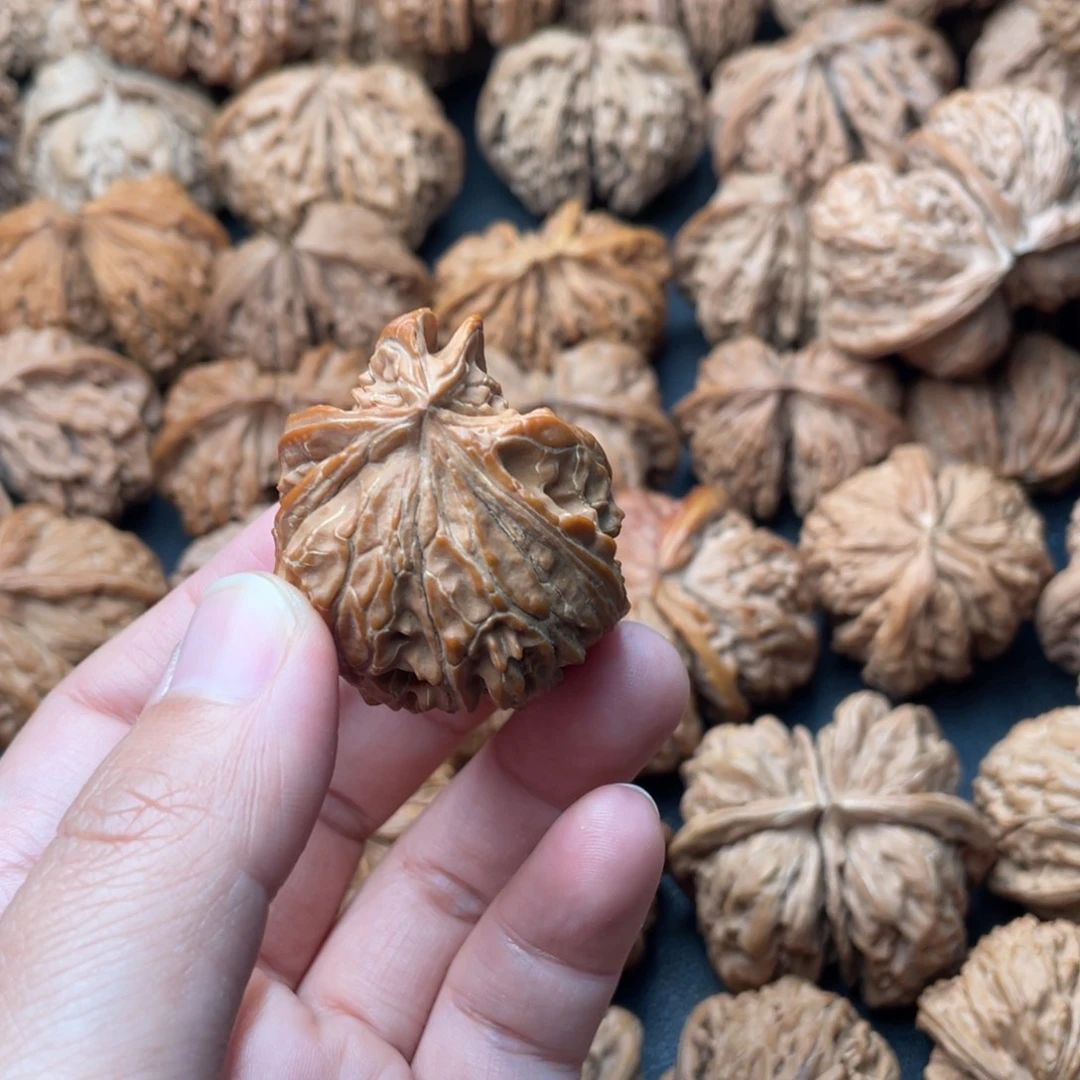 把件文玩核桃苹果圆小鸟