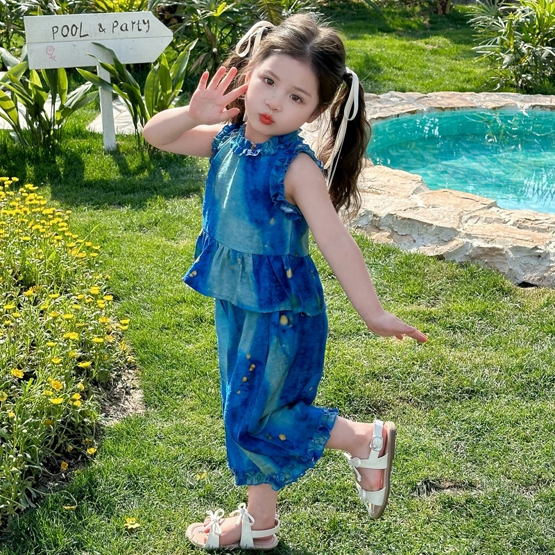 女童夏套装2025新款女宝宝韩系穿搭女小童小女孩套装时尚洋气时髦