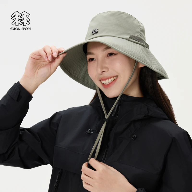 KOLON SPORT可隆男女露营渔夫帽防泼水可调节遮阳帽户外运动帽