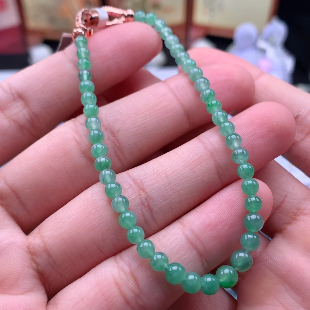 翡翠未镶嵌手链3-5