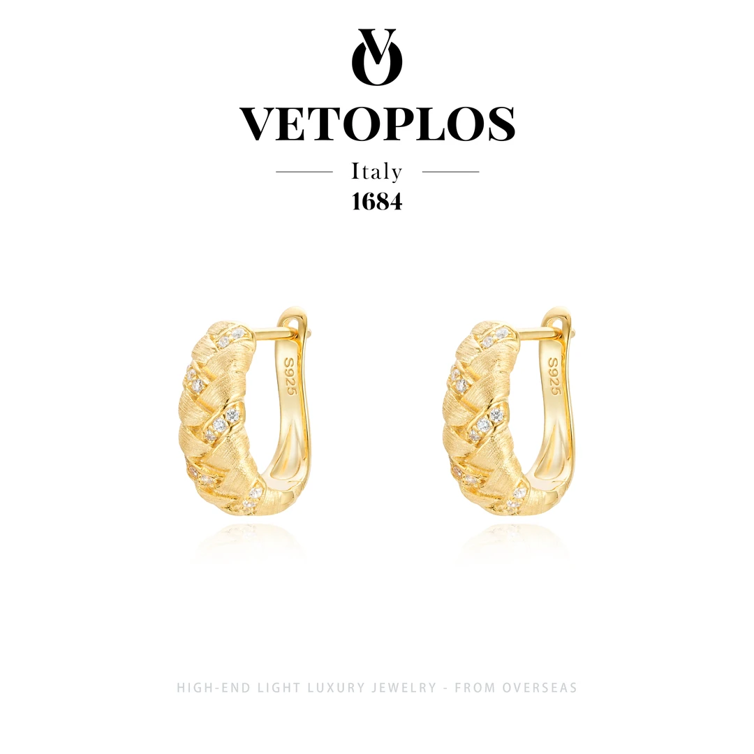 925银耳饰 VETOPLOS★星河点钻 意大利高定耳扣 G0743
