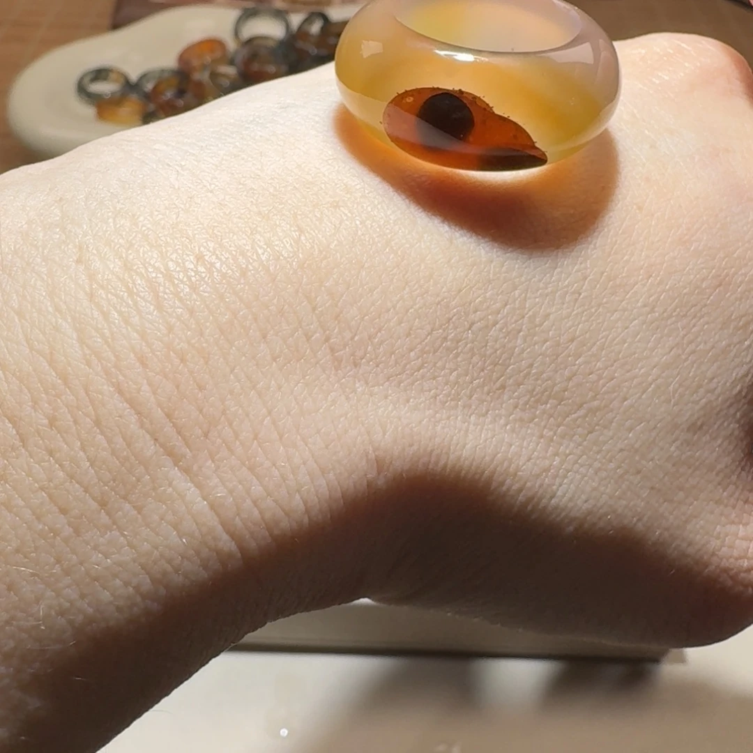 玛瑙/玉髓未镶嵌戒圈28号 港19