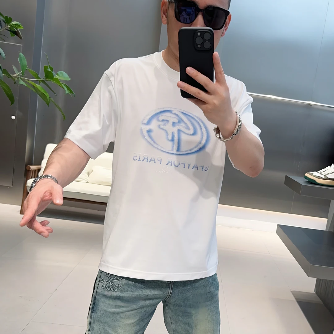 【VG轻奢】2025夏季欧棉时尚微阔潮流百搭短袖T恤1151