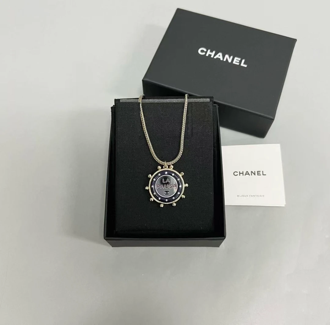 99新 Chanel/香奈儿 LA PAUSH船舵系列海军蓝项链 12232936