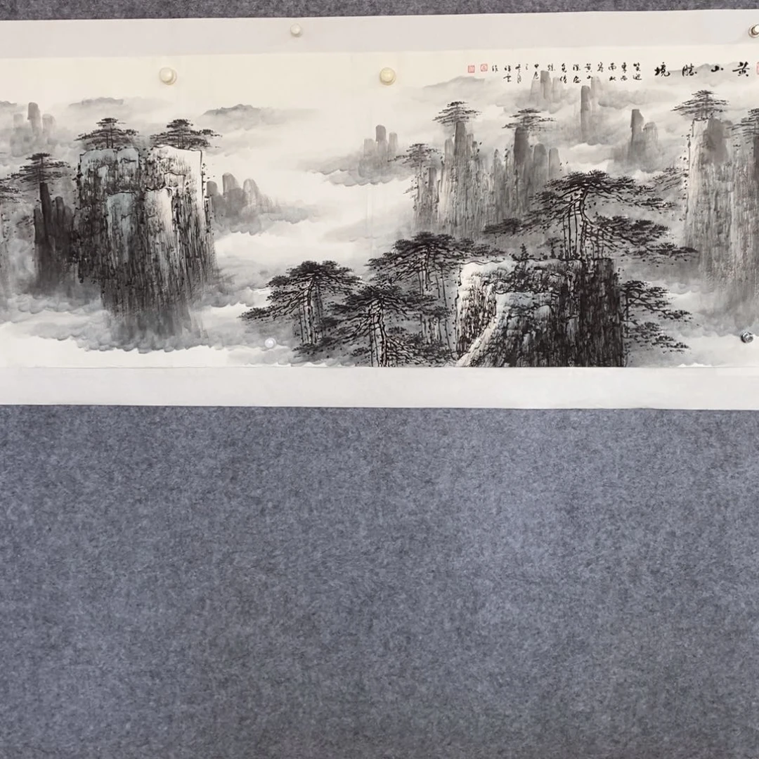 国画吴*六尺山水画作品欣赏