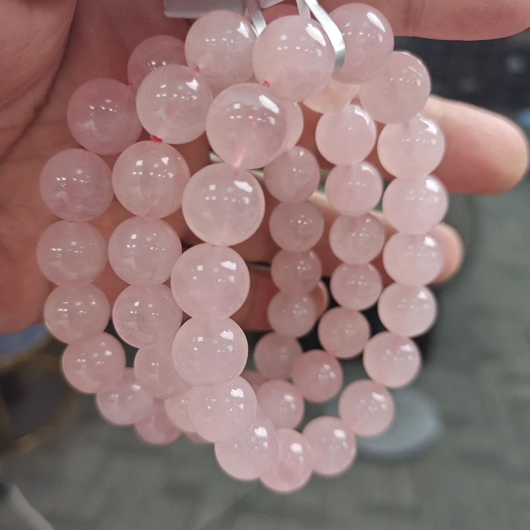 【书记甄选】粉水晶单圈手链 约12mm 多样性发一件 006LA