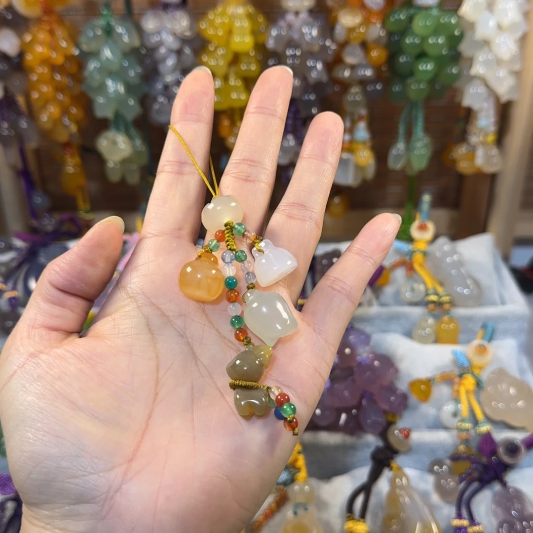 ****辣玛瑙/玉髓手机挂件福利款通货不挑未镶嵌
