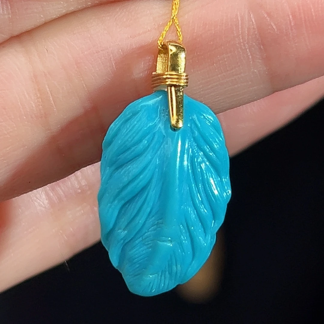 绿松石18K金镶嵌珠宝奇石