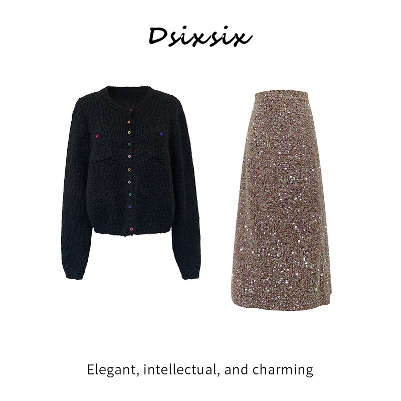 Yeah Me-【流光人鱼】原创设计时尚显瘦套装连衣裙-B0146K-BN818F