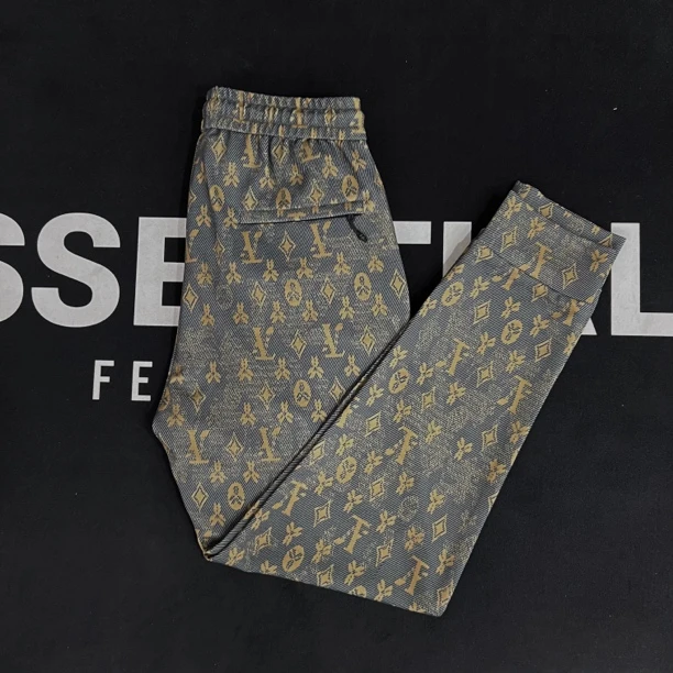 秋季新款潮流百搭舒适宽松弹力花裤男士休闲裤【2510】