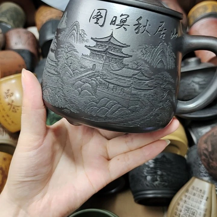 茶杯紫砂宜兴紫砂正品具