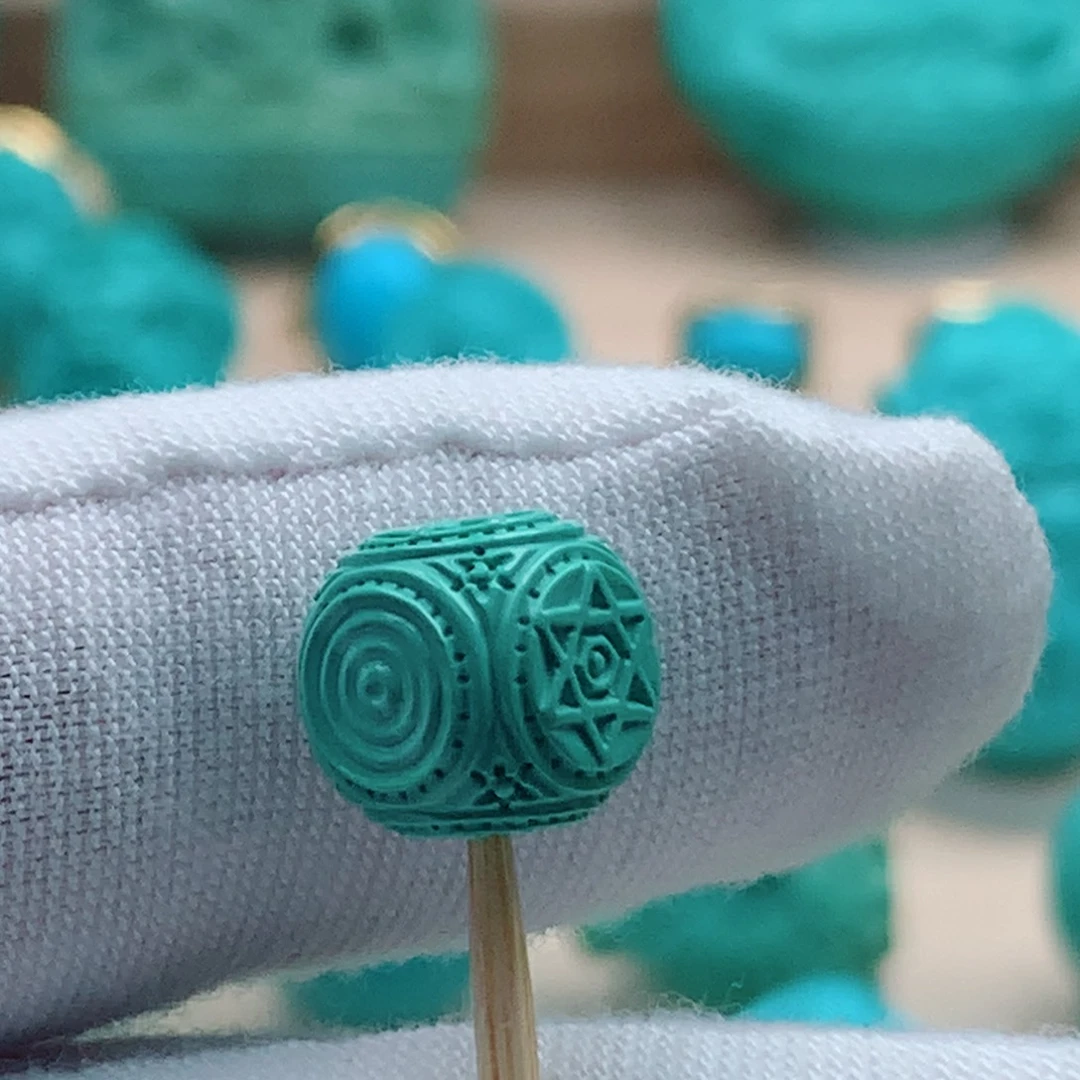 绿松石未镶嵌六方珠