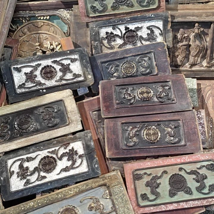 香榧木港*2老木雕十三片