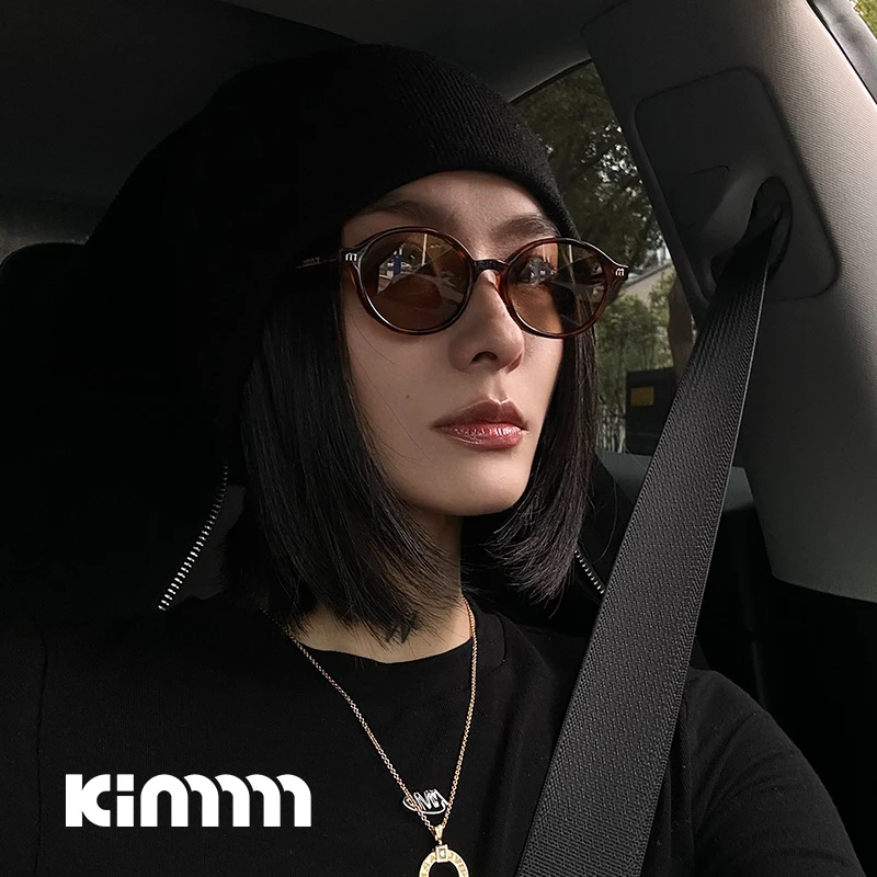 KIMMMM复古椭圆书呆子近视眼镜可配度数&时尚小框板材太阳镜TAIKA