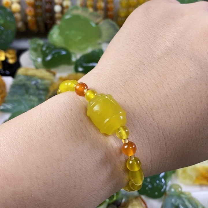 未镶嵌岫玉手串手链